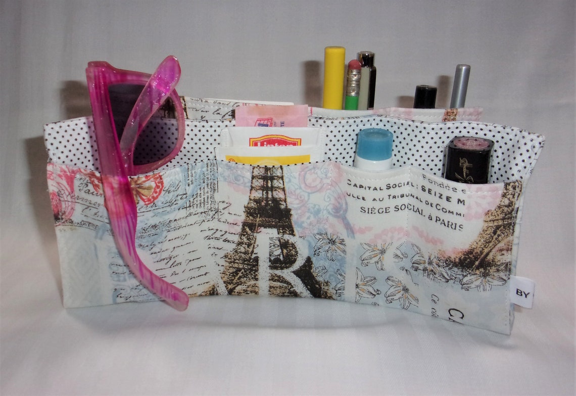 Small Purse Organizer Inserts 2 Sections W/key Clip 8 Etsy