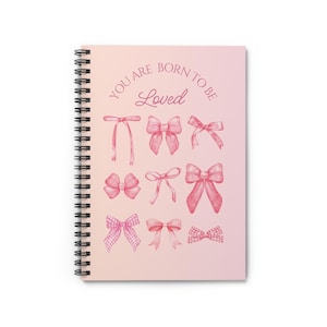 Charming Pink Bow Spiral Notebook - Inspirational Gift, Journal, School Supplies, Perfect for Students, Love Themed