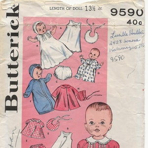 Vintage Small Baby Doll PDF Wardrobe Sewing Pattern