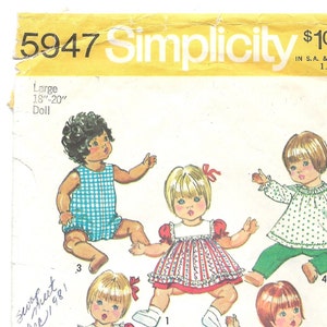 Vintage Large Baby Doll Pattern