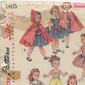 Vintage Sewing Pattern for 19-1/2&quot; Dolls Suitable for Toni Walker Doll