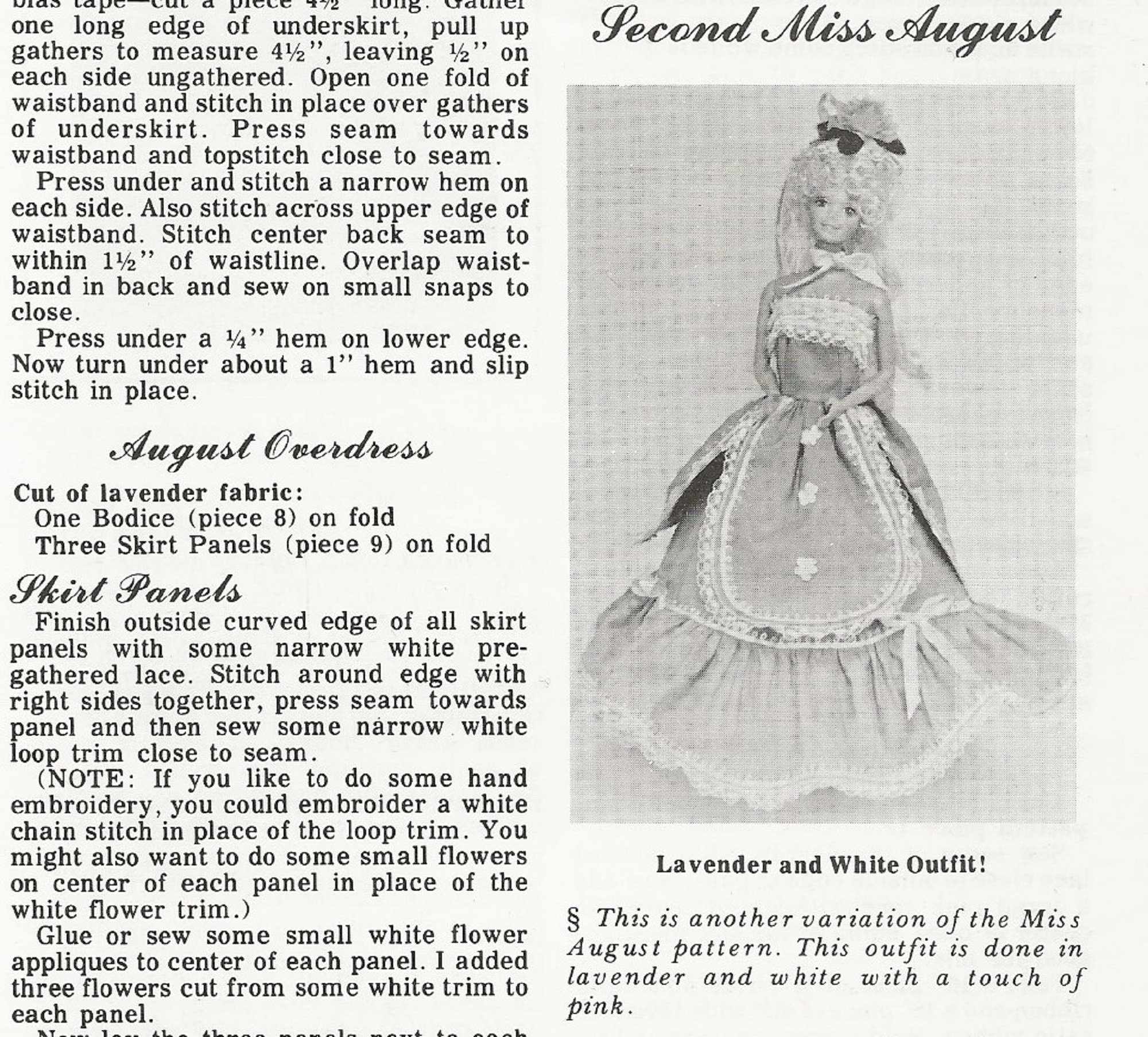 Vintage Barbie Clothes PDF Pattern, Living Doll Fashions, Booklet 19, Calendar Girls 2, Janice