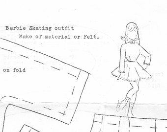 Barbie Skating Outfit Rare Vintage Original PDF Pattern