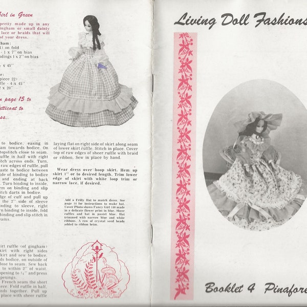 Vintage Living Fashion Doll Barbie Dress Pattern PDF  Booklet 4 Janice Rose Barbie Blothes Pattern