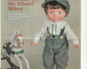 Vintage  PDF Boy Doll Costume Pattern for My Friend Mikey by Roseann Hoyle