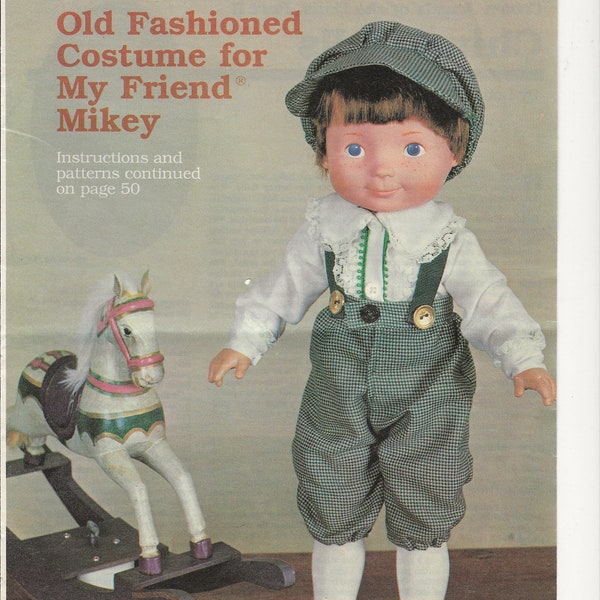 Vintage  PDF Boy Doll Costume Pattern for My Friend Mikey by Roseann Hoyle