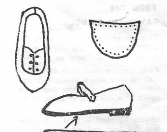 Vintage Doll Shoe Patterns From Fantasy World Magazine Newsletter and National Doll World Magazine