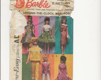 Vintage Barbie Sew Easy 2896 Patterns by Advance Trousseau Wardrobe