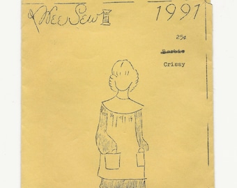 Rare Original Crissy Wee Sew 1991  Dress and Smock Pattern