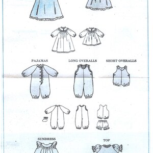 McCalls 8872 Medium Vintage Crafts Baby Doll Clothes Pattern PDF image 3