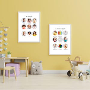 Calming Techniques, Feelings Poster, Calming Corner, Emotions Chart, Classroom Decor, Montessori Homeschool Decor, Feelings Print, Printable