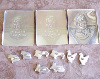 Vintage tiny cookie cutters and trays.  B164-.25.