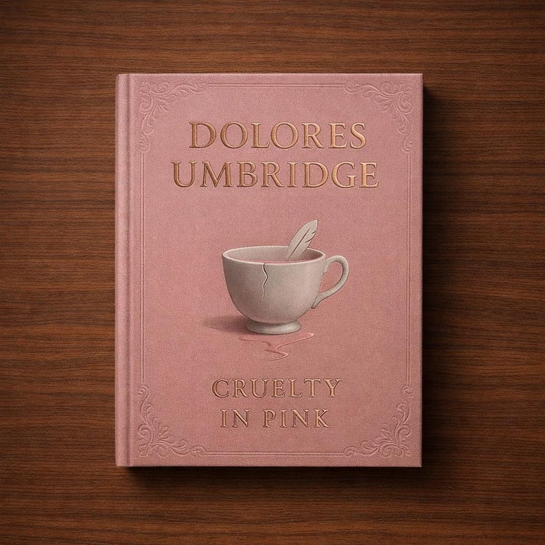 Dolores Umbridge: Okrucieństwo w różu, nieoficjalny ebook stworzony przez fanów, głębokie zanurzenie w mrocznej psychologii, cyfrowy PDF zdjęcie 1