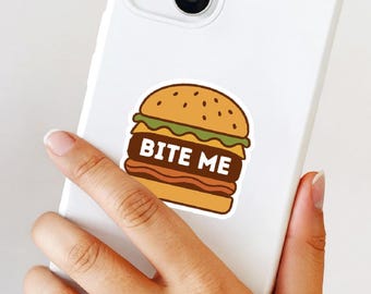 Funny Hamburger Sticker for Server Restaurant Life Kitchen Decor Art for Kitchen Worker Gift Idea Food Lover Present Sticker Sarcastic Gift