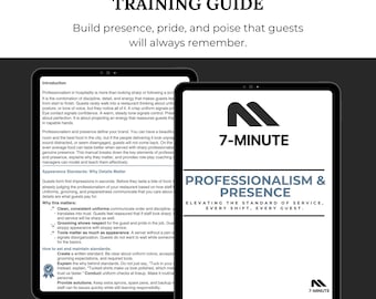 Podręcznik szkoleń restauracyjnych dotyczący utrzymania profesjonalizmu w szkoleniach z zakresu hotelarstwa Podręcznik standardów obsługi profesjonalnej Zarządzanie restauracją