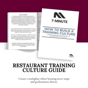 Restaurant Training Guide Training Culture Staff Development Plan Restaurant Management System Digital Tool Employee Training Culture Guide
