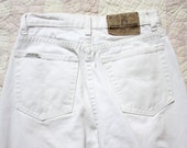 90s Jordache White Jeans Straight Leg Slim Size 26 S