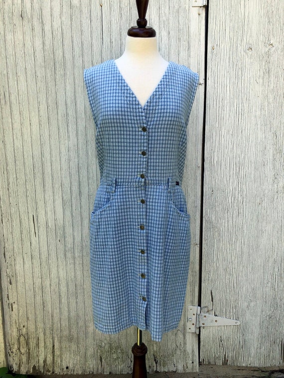 chambray jumper dress