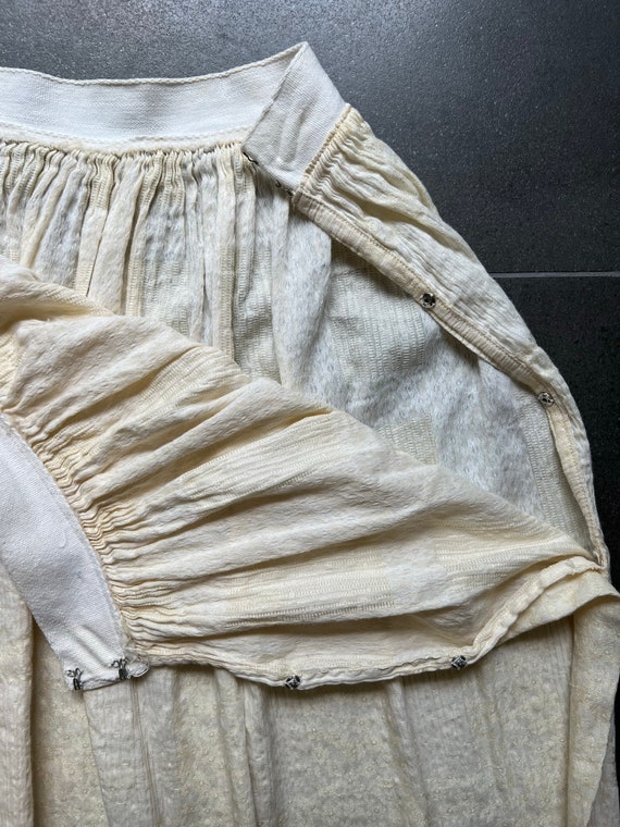 Antique 1910s 20s Petticoat Underskirt Off-White … - image 3