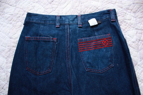 70s Deadstock Maverick Jeans Dark Wash High Waiste