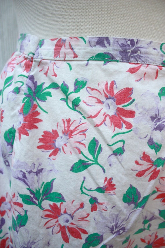 30s 40s Feed Sack Floral Skirt Size S / M