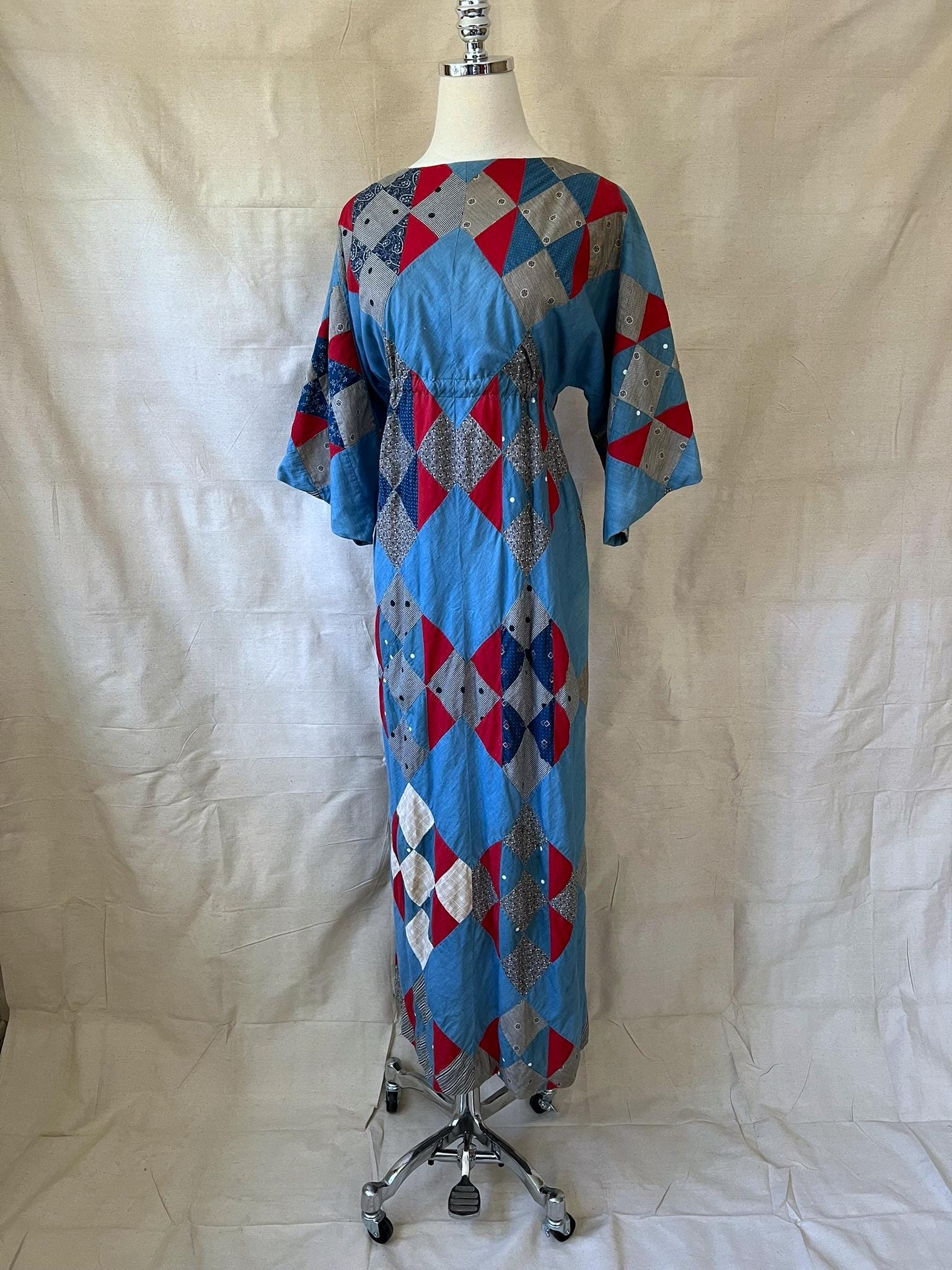 Antique Blue Calico Dress - Etsy