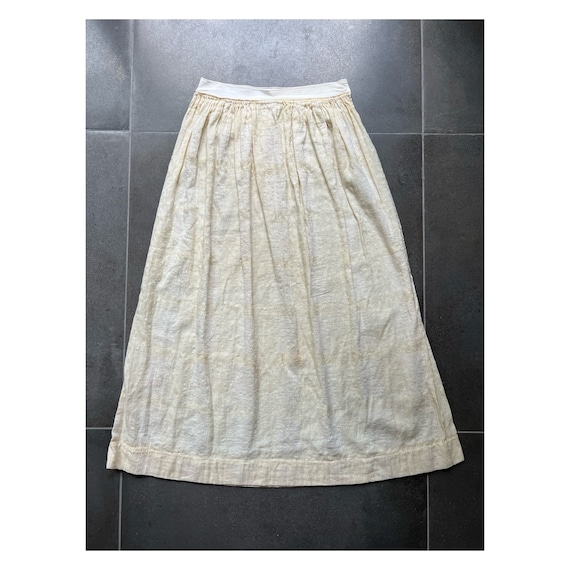 Antique 1910s 20s Petticoat Underskirt Off-White … - image 1