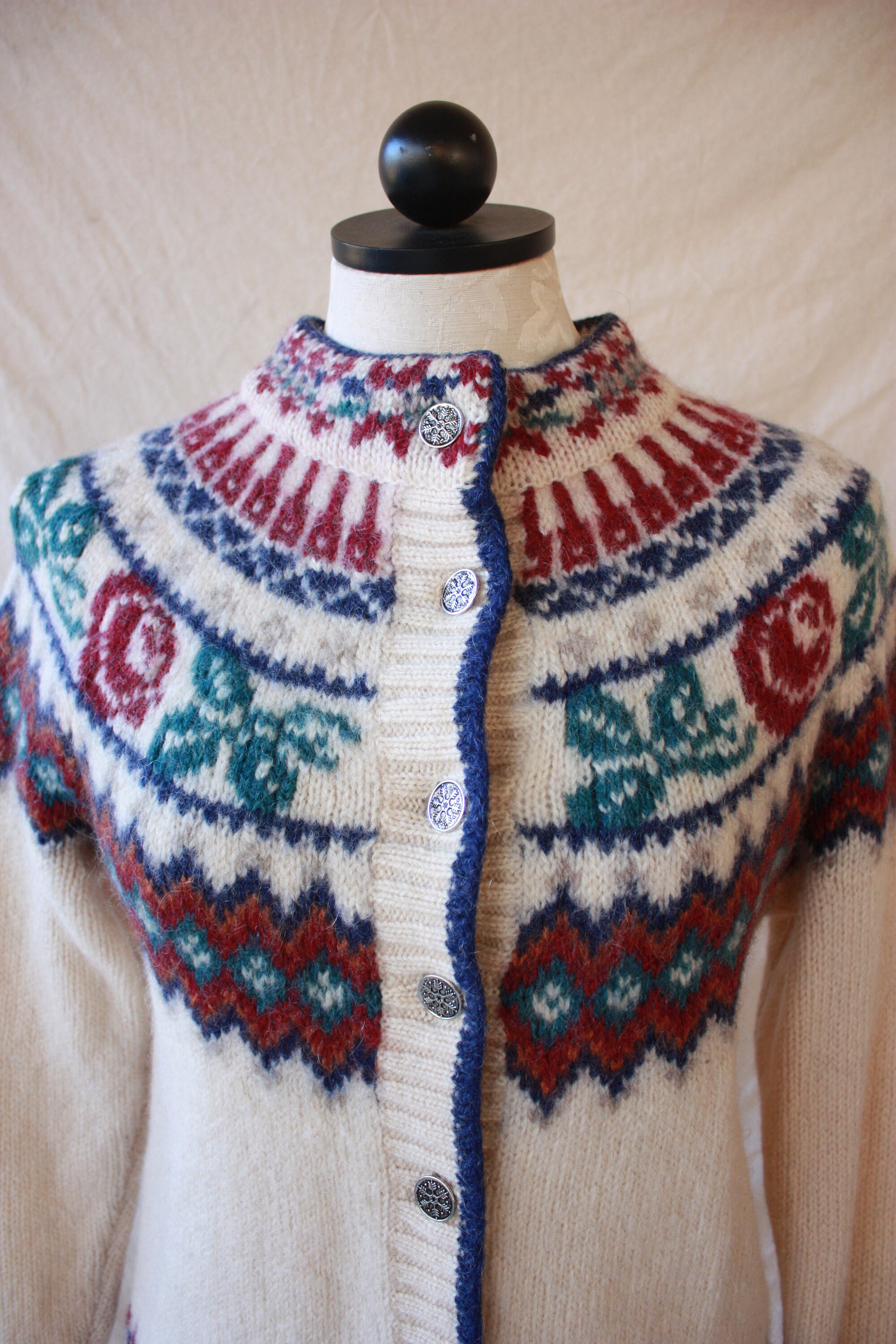 Fair Isle Cardigan - Etsy