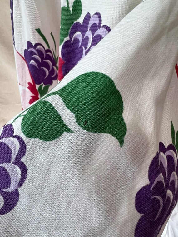 30s 40s Cotton Pique Berry Print Dress / Floral S… - image 10