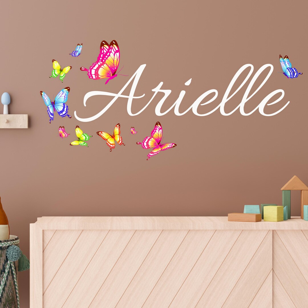 Personalized Name Wall Decal, Butterfly Nursery Decor MSSW-019 - Etsy