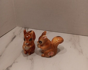 ヴィンテージ リス柄 ソルト＆ペッパーシェーカー 日本製 ボーンチャイナ