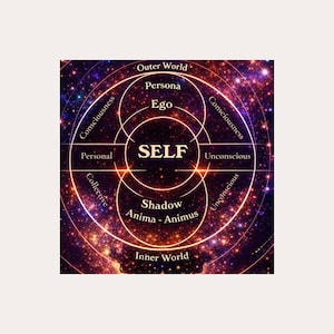 Jungian Psyche Map Wall Art Carl Jung Bewusste Unbewusste Schatten Selbstpsychologie Digitaldruck