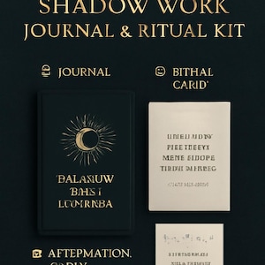 Shadow Work Journal & Ritual Kit | 20-Page Digital Workbook + Ritual Guide + Affirmation Cards | Dark Moon Healing Printable