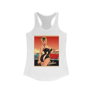 Retro Racerback Tank Top: Vintage Glamour, Boho Summer Fashion
