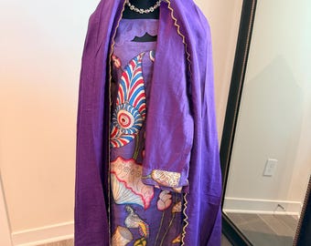 Pure Kalamkari Salwar set with mangalagiri pattu duppata.
