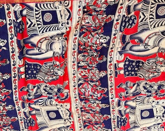 Kalamkari Chennur Silk Saree: Block Printed Indian Fabric