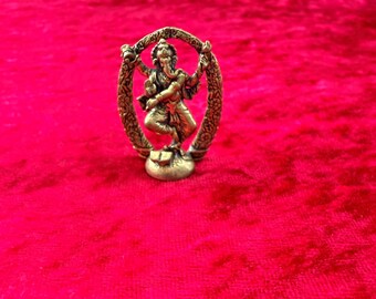 Brass Mini idols for Car dashboard Decor Ganesha/Buddha/saraswati/Horse