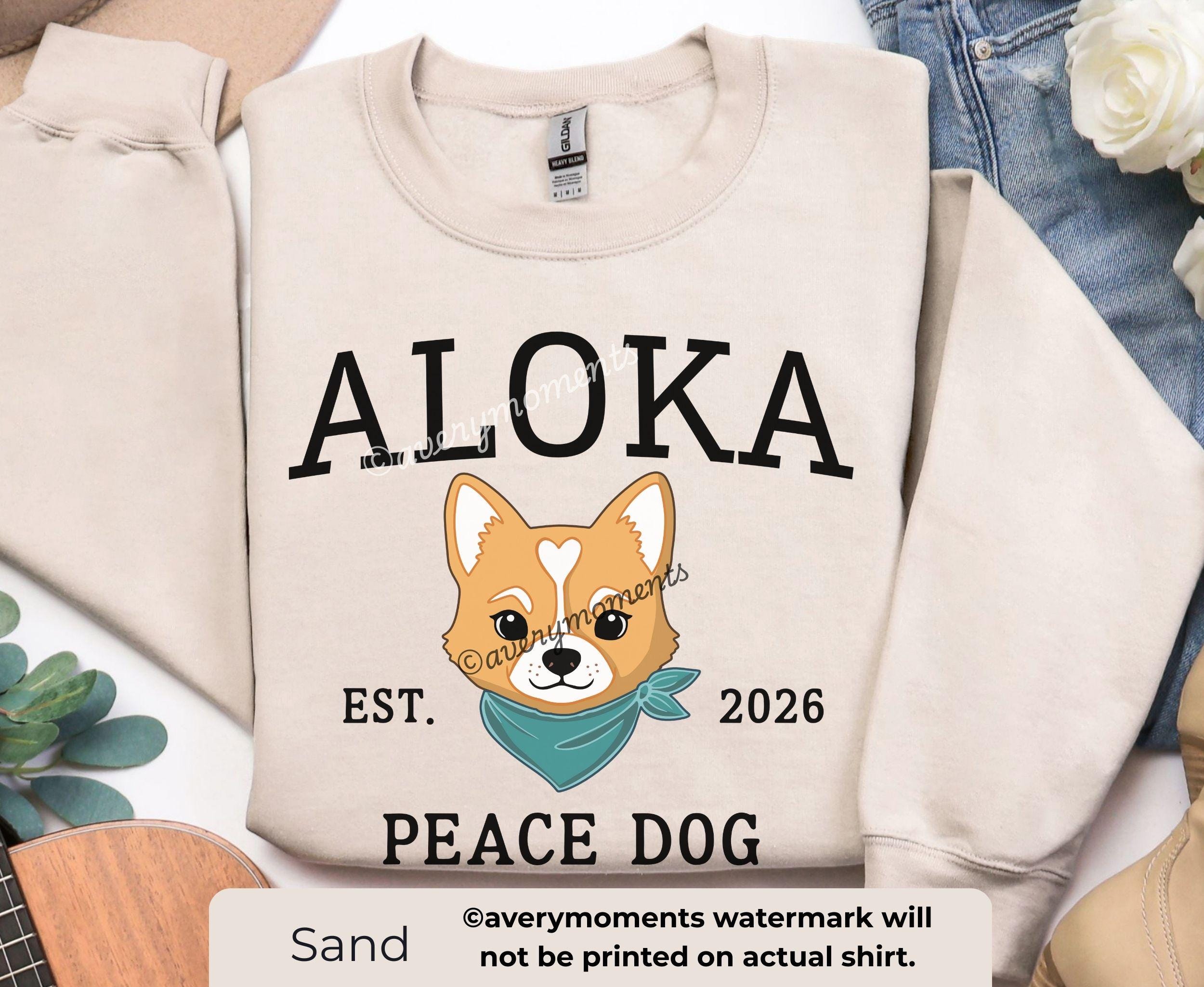 Aloka Peace Dog Sweatshirt, Dog Graphic Crewneck - Etsy