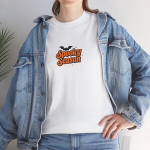 Spooky Season Unisex Cotton Tee, Halloween Shirt, Fall Apparel, Graphic Tee, Halloween T-shirt