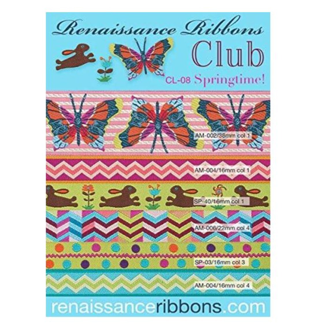 Spring Time Renaissance Renaissance Ribbon CL-08 Springtime! Pack - 6 Ribbons, 1 Yd Each - Etsy