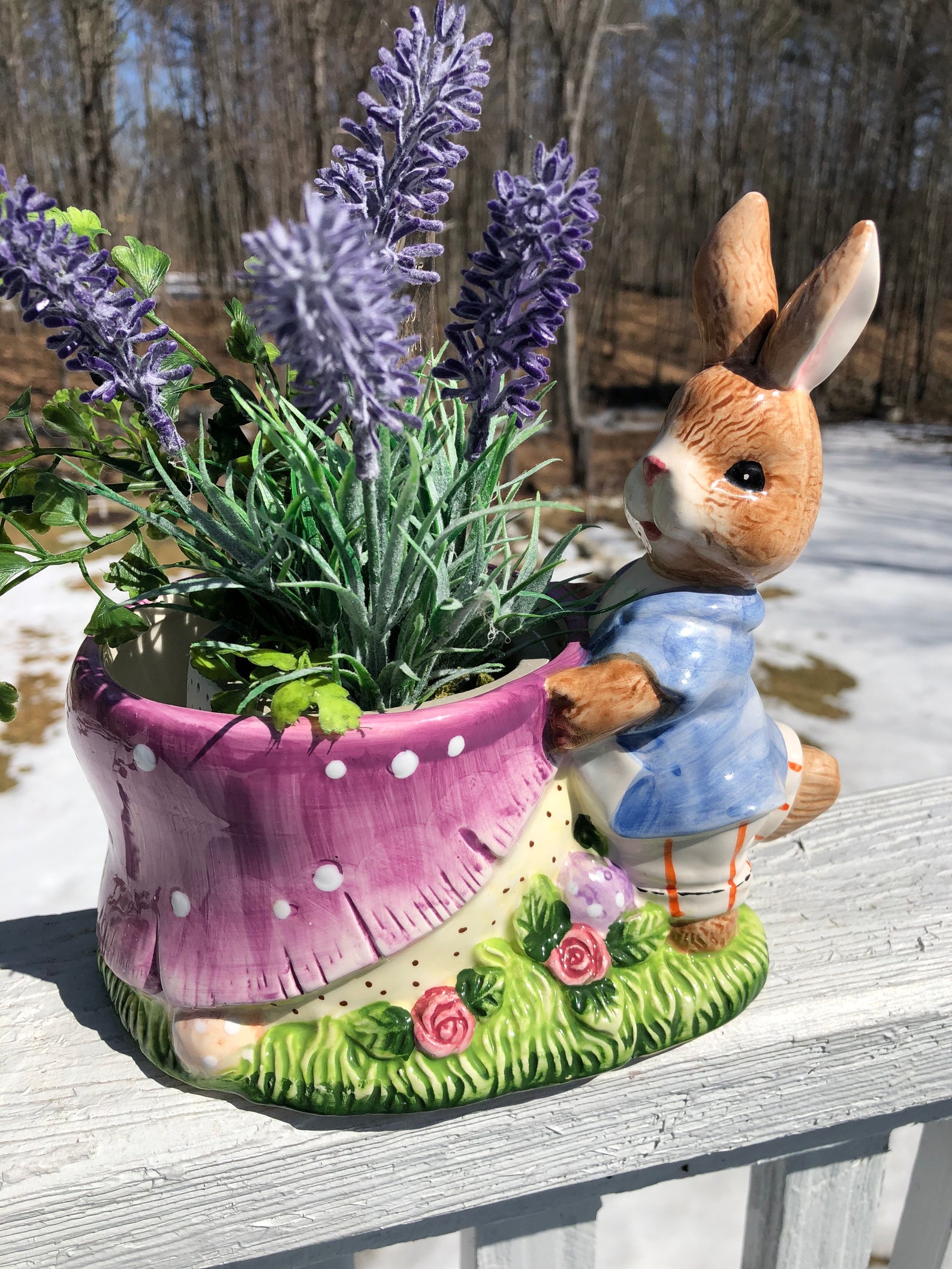 Bunny planter Decorative Easter Bunny Plant Pot Spring Etsy