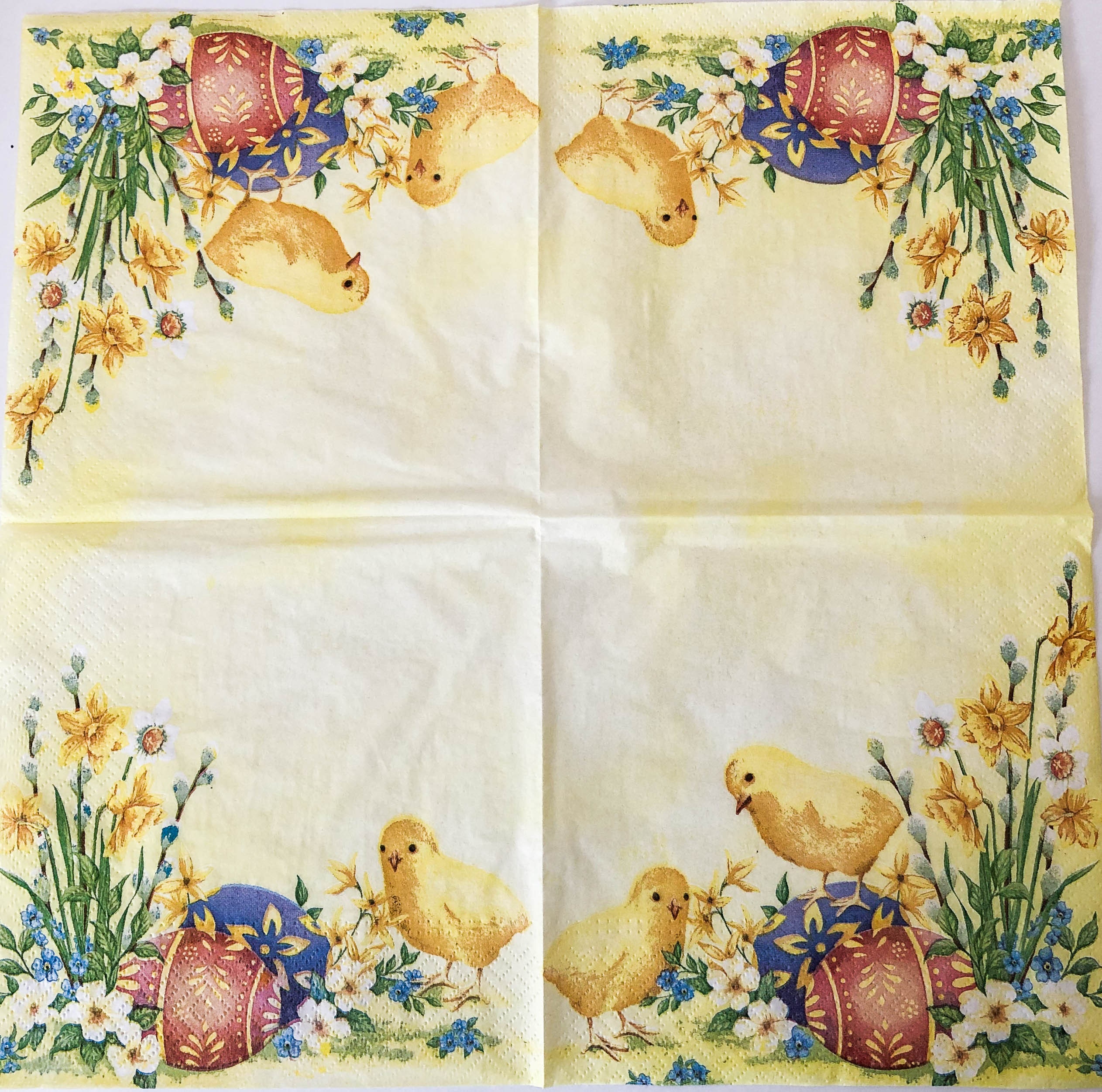 Spring floral Napkins for Decoupage Baby Chicks eggs Etsy