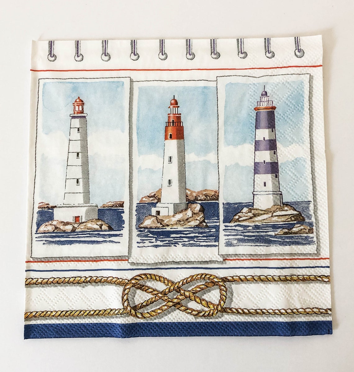 Lighthouses Napkins for Decoupage Nautical Ocean beach theme Etsy
