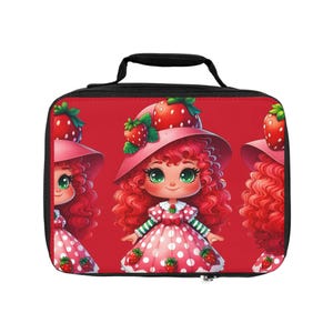 Cute Strawberry Lunch Bag, Insulated Lunch Tote for Kids, Back to School Supplies, Picnic Bag, Gift for Foodies