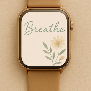 Läkande dagar | Mjuk bekräftelse Apple Watch-urtavlor Set – Minimalistiska blommiga och bohemiska lugna bakgrundsbilder