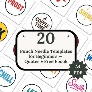 Punch Needle Pattern, Punch Needle Coaster Template, Punch Needle Design, Digital Punch Needle