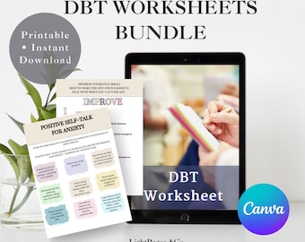 DBT Skills Workbook Bundle: Distress Tolerance, Emotional Regulation (PDF Download)