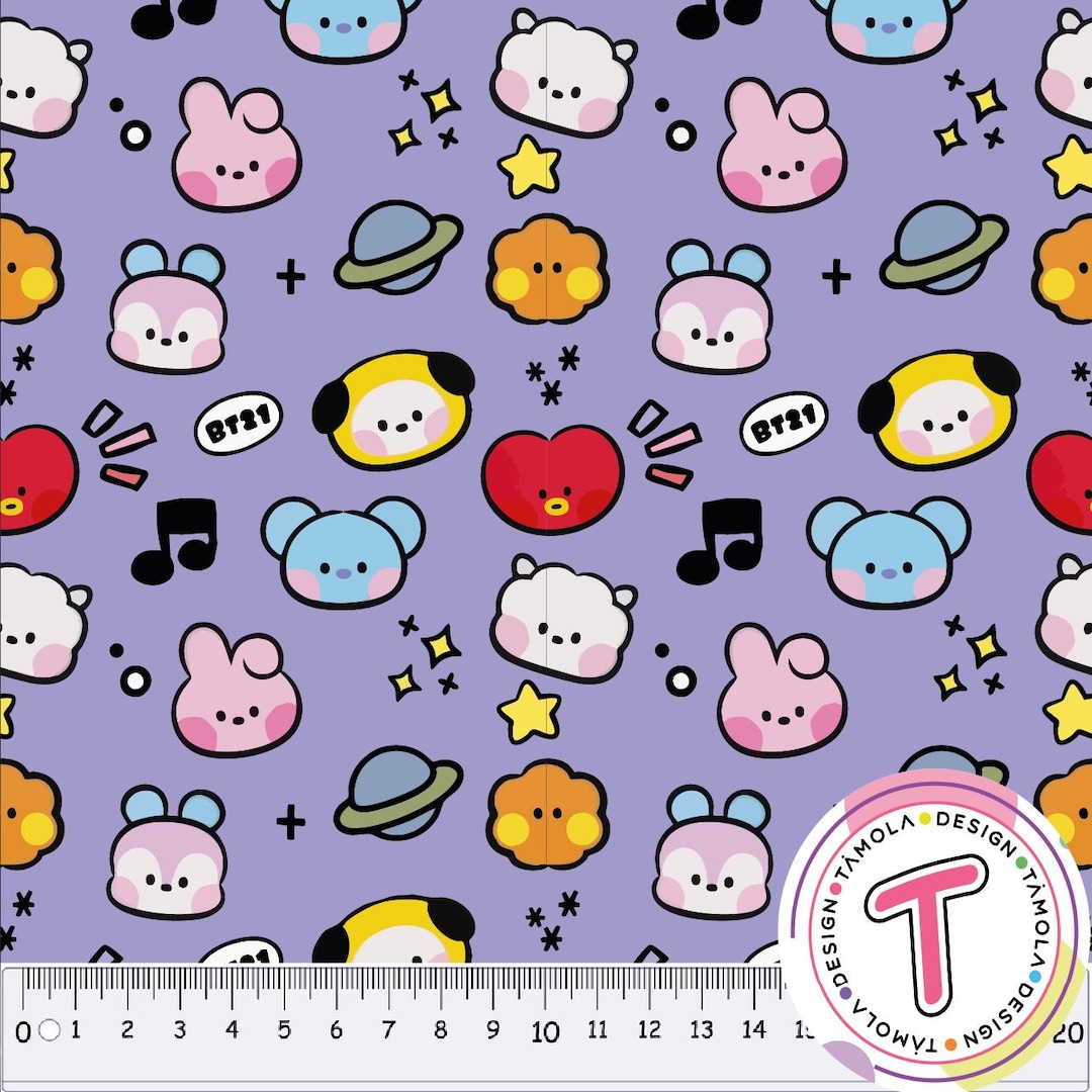BT21 Seamless Pattern DIGITAL DOWNLOAD Commercial Use Printable ...