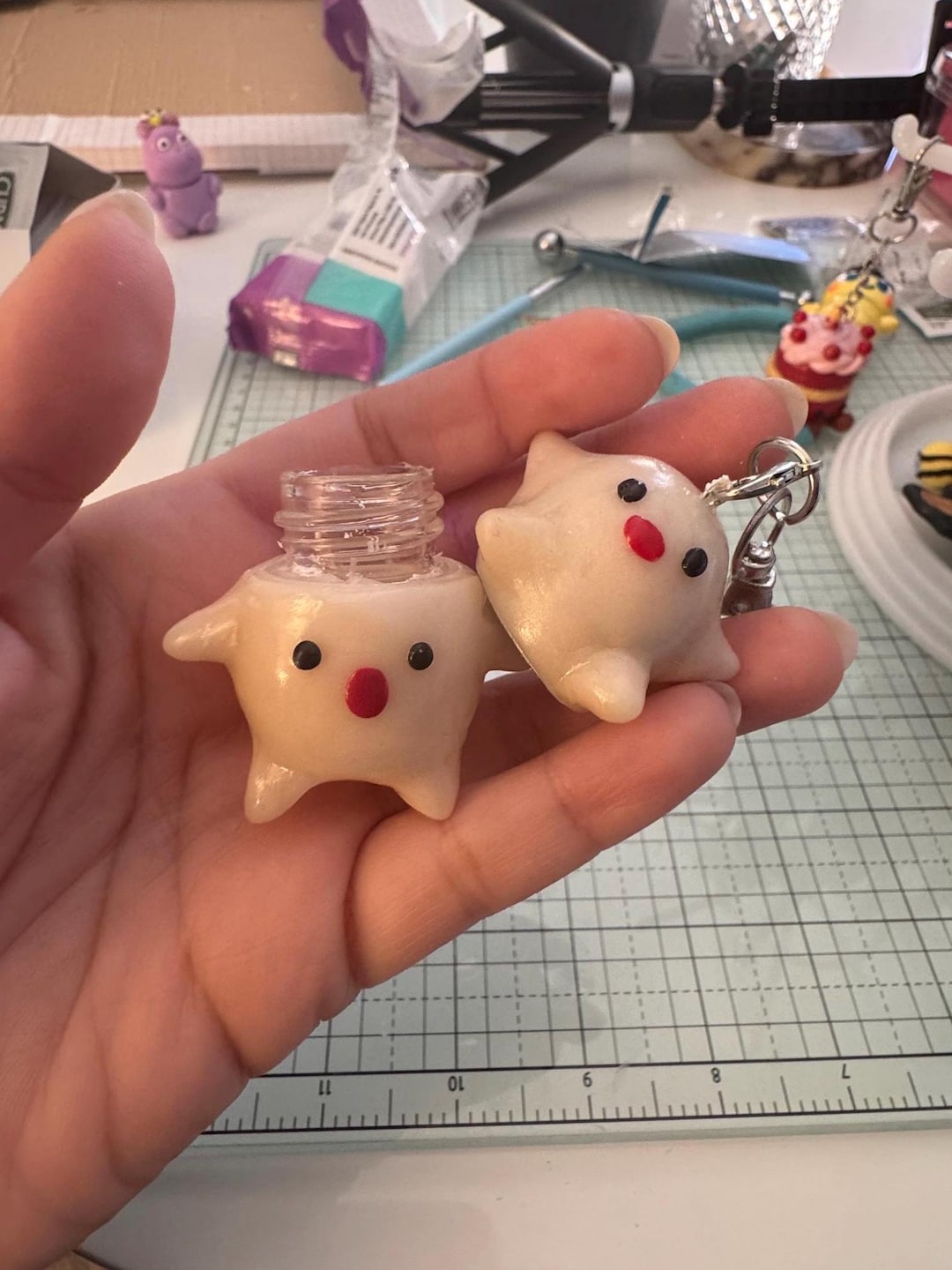 Warawara Stash Jar | Cute Anime Storage | Polymer Clay Charm - Etsy