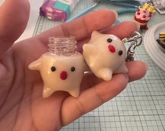 Warawara Stash Jar | Cute Anime Storage | Polymer Clay Charm